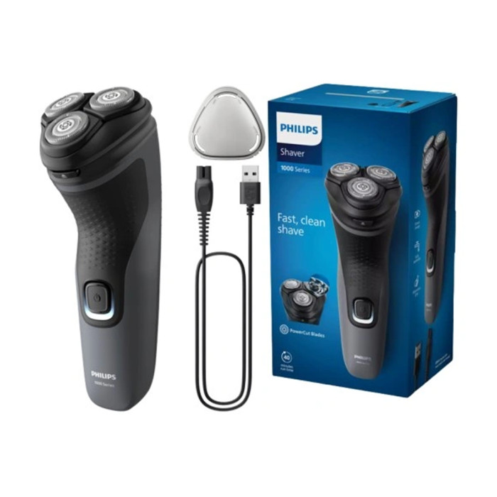 Philips Series 1000 Electric Shaver for Men S1142/00 PowerCut Blades - Black image 2
