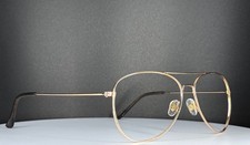 VTG UNBRANDED NS1119 GLD Unisex Gold Aviator Full Rim Eyeglasses FRAMES ONLY