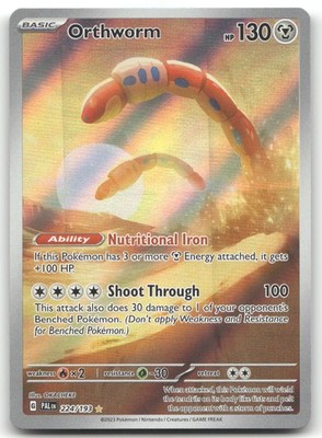 Orthworm - 224/193 #224/193 (Holo) (NM) SV02: Paldea Evolved PAL Pokemon