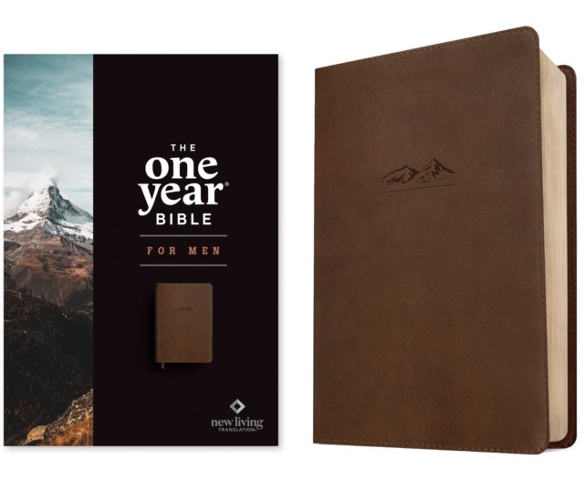 NLT the One Year Bible for Men Leatherlike Rustic  by Tyndale LEATHER-BOUND