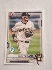 2021 BRICE TURANG BOWMAN FIRST EDITION BASEBALL ROOKIE CARD RC #BFE-10 BREWERS
