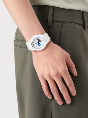 Casio G-Shock HIDDEN GLOW SERIES Ana-Digi White/Blue Mens Watch