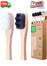 Extra Soft Bristles Bamboo Toothbrushes 10Pack Nano 20000 Bristles