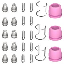 26PCS Plasma Cutter Consumables Kit, Torch Tips Set with Nozzles, Electrodes ...