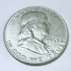 1963 D Franklin Half Dollar • 90% Silver Circulated Coin #6007