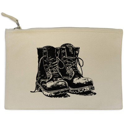 Clutch / Zubehörkoffer aus Canvas ''Alte Arbeitsstiefel'' (CL00046114)