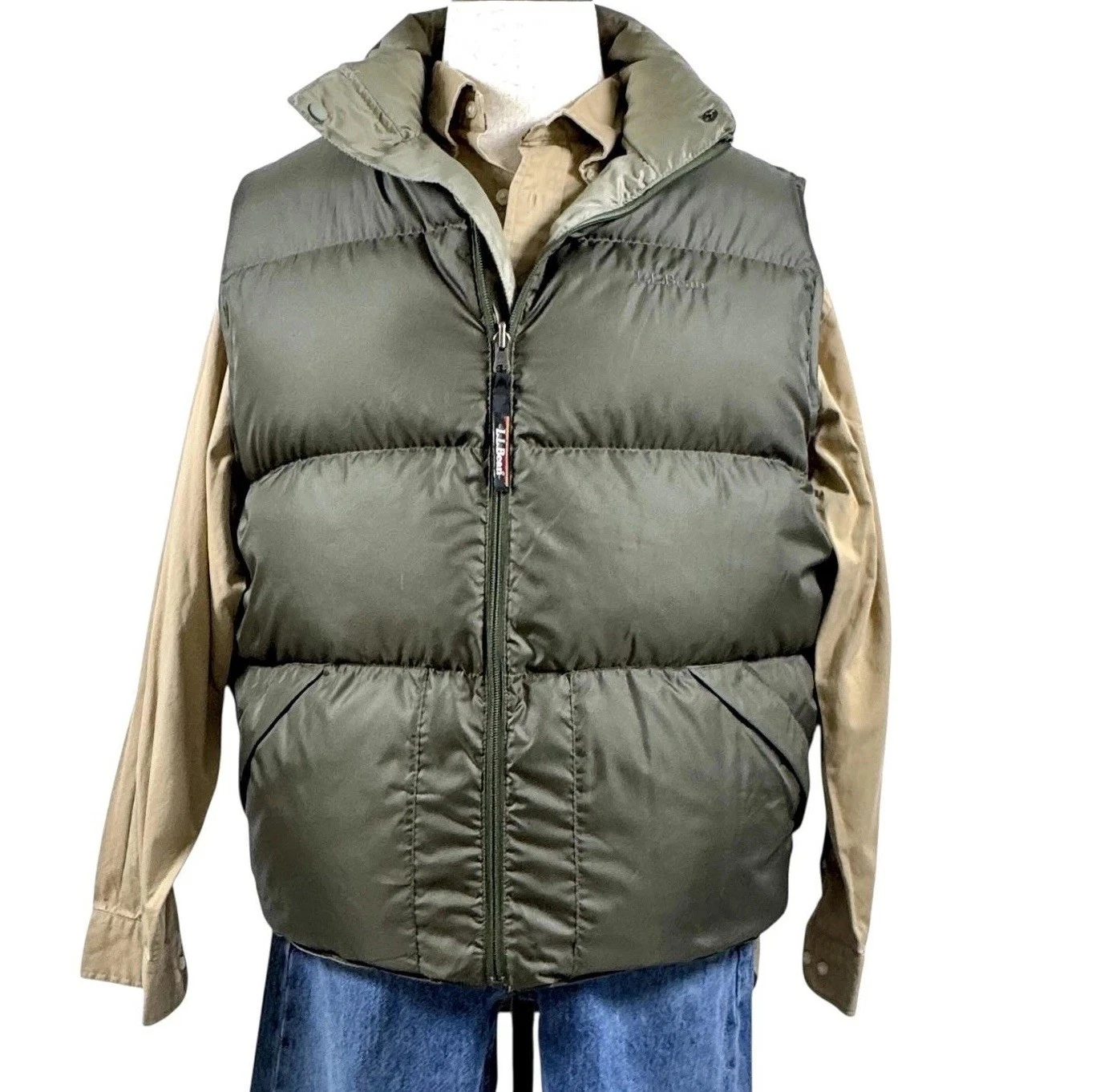 L.L.Bean Vest Mens Large Green Down Puffer Full Zip Outdoor Pockets Hiking
Opens in a new window or
