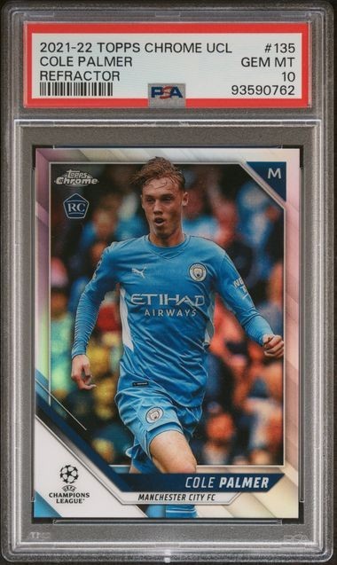 Cole Palmer 2021 Topps Chrome UCL-Refractor #135 (RC) **PSA 10** Gem Mint