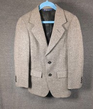 Vintage Polo Ralph Lauren Tweed Blazer Youth Size 7 Herringbone Gray USA Preppy