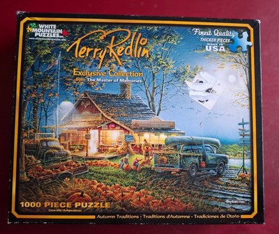 Puzzle Autumn Traditions - Terry Redlin 1000 White Mountain Sammlung Paket