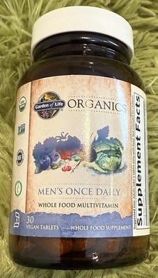 Organic One Daily Men's Multivitamin 30 Tablets Prostate Energy Support 02/2028