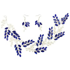 Bridal Baroque Vine Headpiece Set Wedding Pearls Crystal Hair Accessories