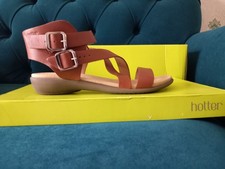 BNIB Hotter Brown Leather  Sandals (Sun) Gladiator Style Size 6.5