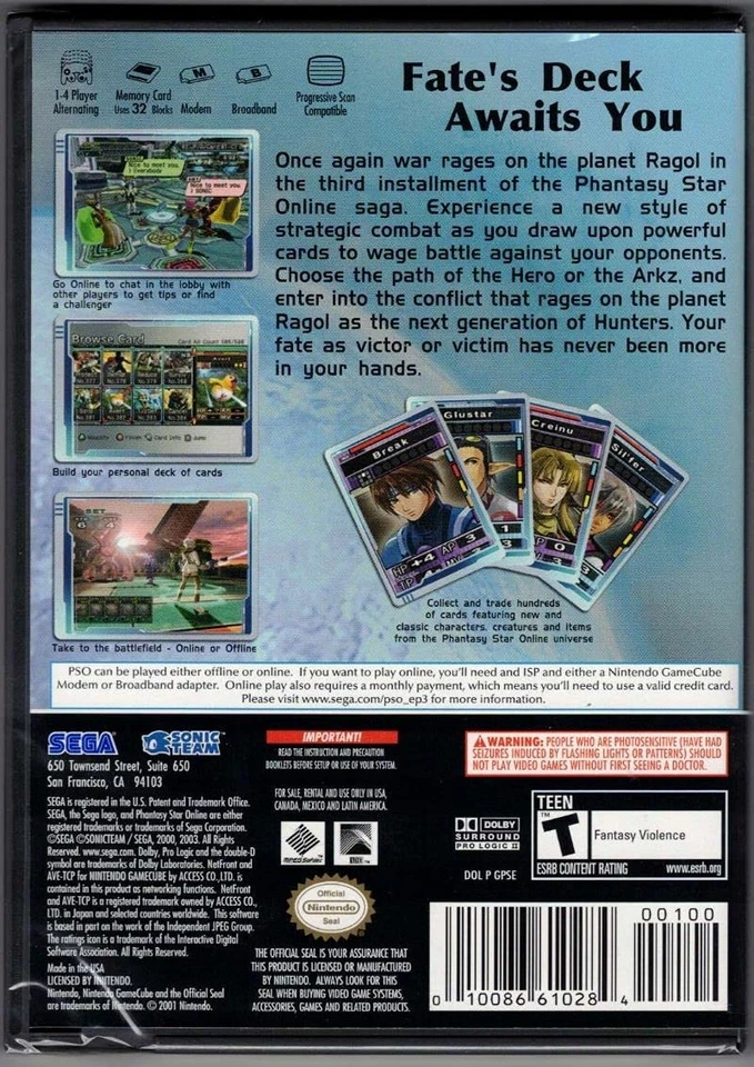 Phantasy Star Online Episode III: C.A.R.D. Revol (Nintendo GameCube) (US IMPORT) - Image 3 of 4