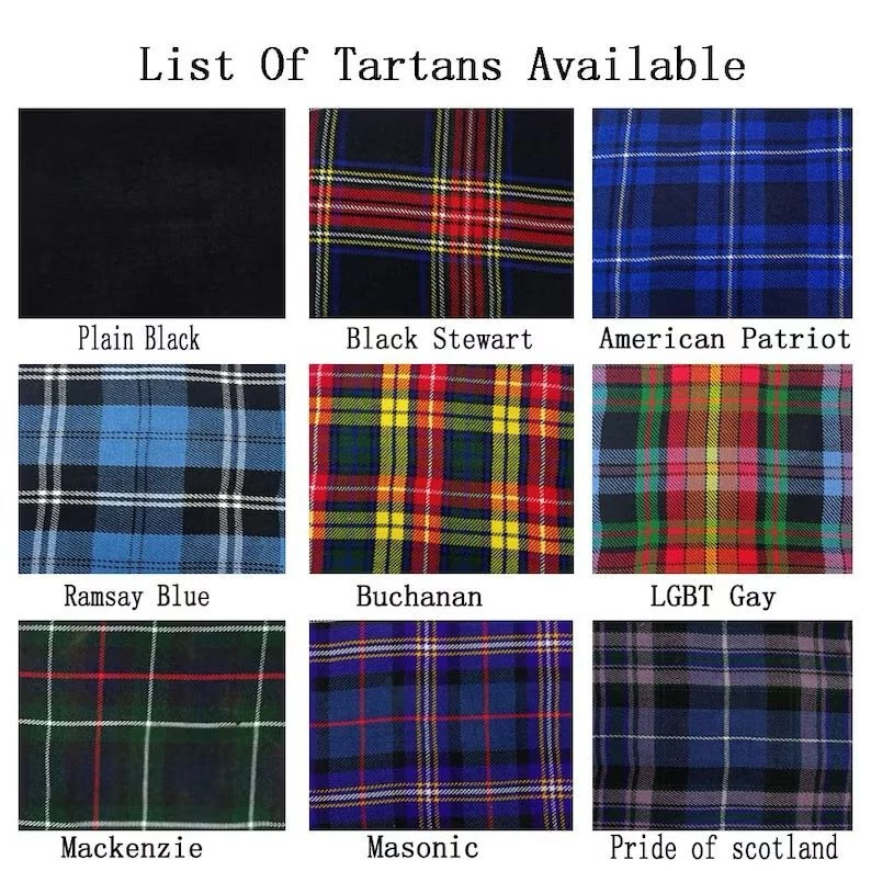 Tela de lana acrílica escocesa tartán 13 OZ/16 OZ DISPONIBLE EN 85+ colores tartanes Foto 3 de 4