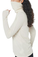 zuda Turtleneck with Face Covering Cloud White