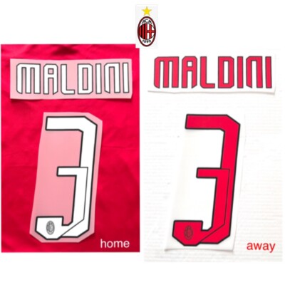 AC MILAN MALDINI #3 Football Home or Away 2007/08 name print
