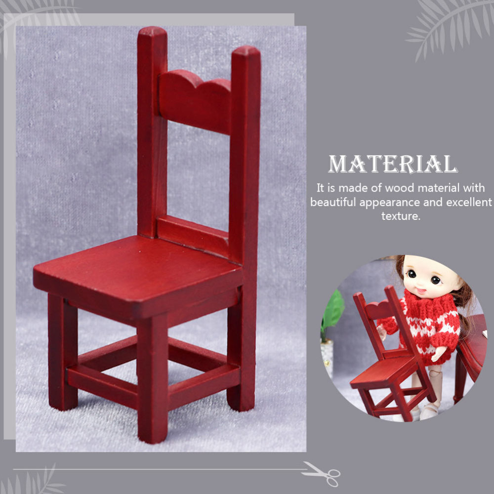 Mahogany Chair Miniature Dining Chairs Micro Landscape Furniture Dolly