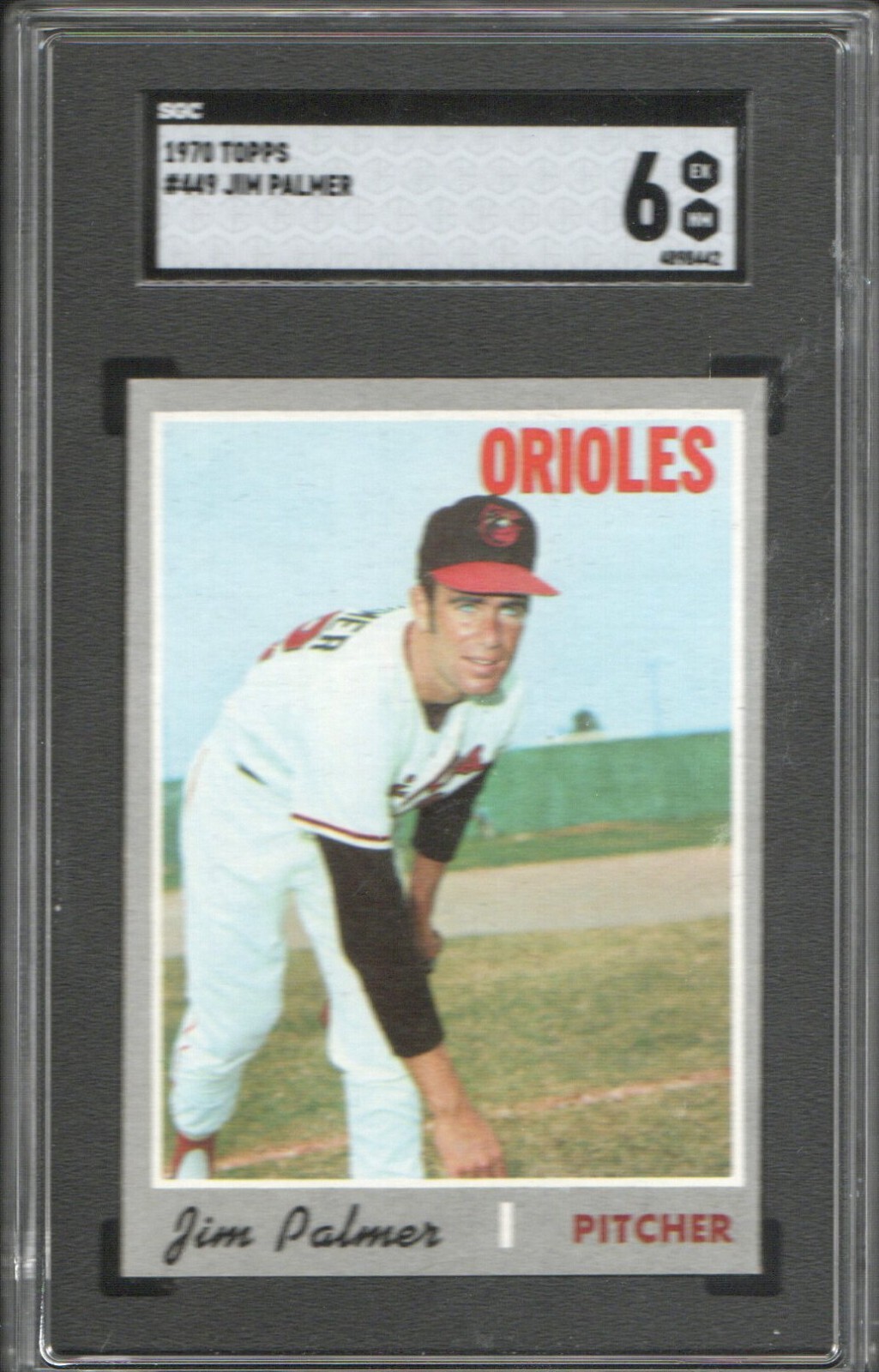 1970 Topps Baseball Card #449 Jim Palmer SGC 6 Baltimore Orioles HOF