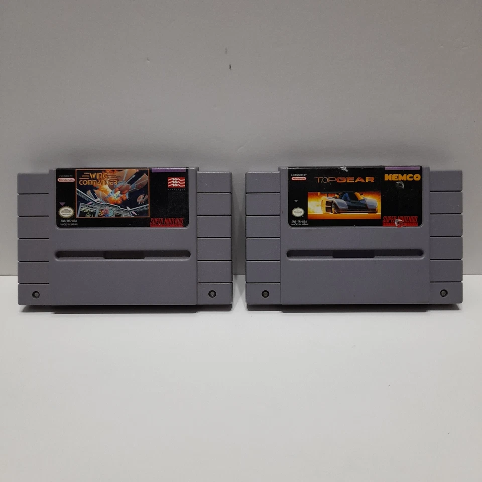 SNES Games Lot : Top Gear + Wing Commander - Super Nintendo Games Bundle (2) - Image 2 of 4