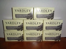 Lot of 8 Bars Yardley London Activated Charcoal Moisturizing Bath Soap 4.25oz Ea