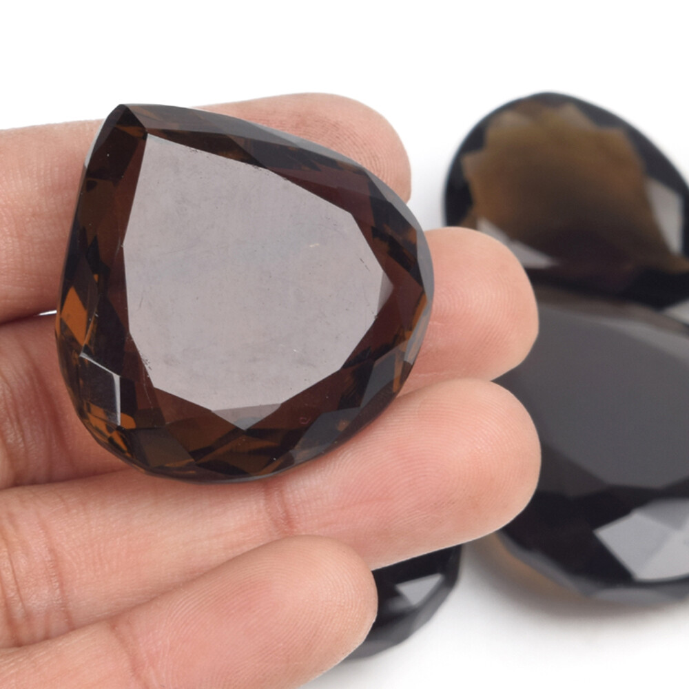 Smoky Beer Topaz Loose Gemstones Pear Faceted Cut 200 Ct/4-5 Pcs Lot for  Jewelry