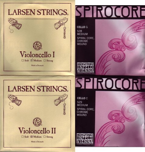LARSEN SPIROCORE Cello Strings Set Larsen AD SPIROCORE GC chrome wound