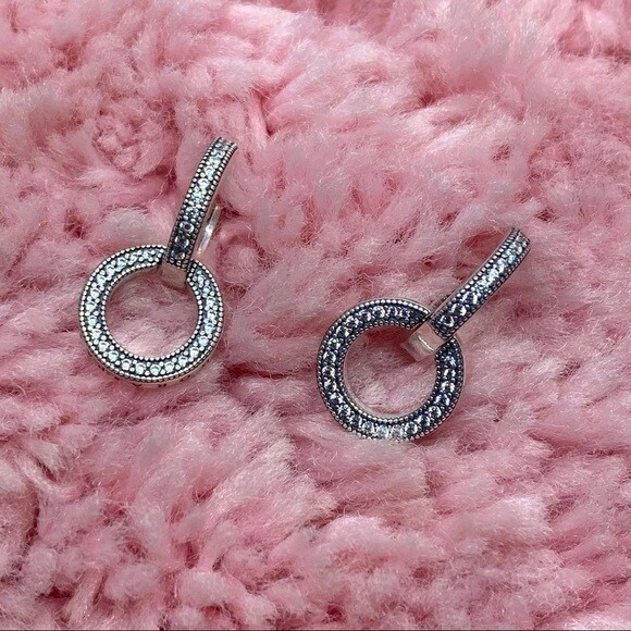 全新 正品 Pandora 闪耀 双环 CZ 耳环 299052C01 — 第 4/4 张图片