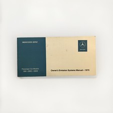 Mercedes 280-C 280-S 1975 OEM Emission Owner's Manual Hand-Book Service Guide MB