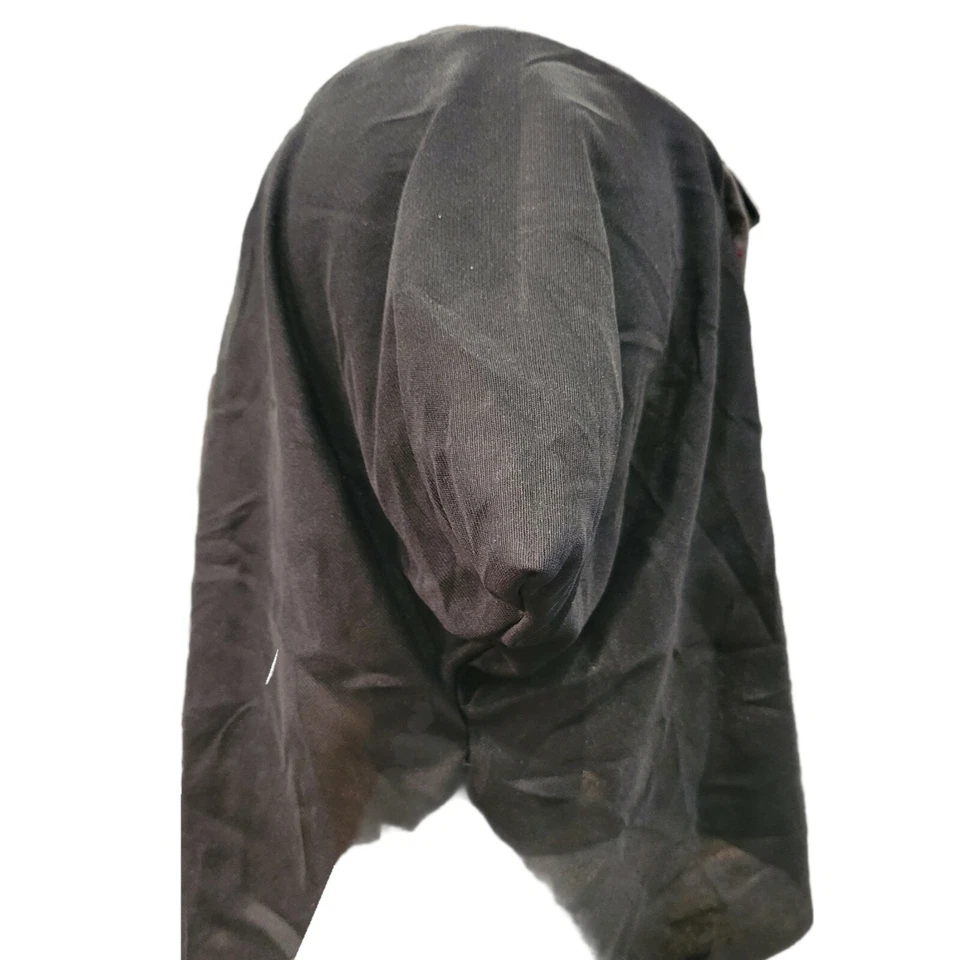 Zombie Halloween Bloody Deluxe Mask Black Hood Rubber Scary Horror NWT - Image 2 of 4