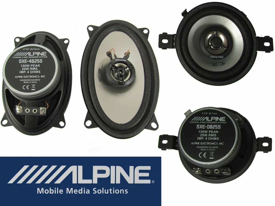 Alpine Lautsprecher Set vorne + hinten für VW Golf 2 II 1983-1992 Komplett 500 W - Bild 2 von 4