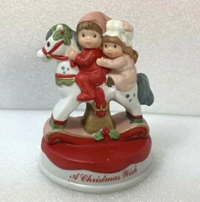 Wallace Berrie & Co A Christmas Wish 4.5" Ceramic Holiday Figurine Collectible