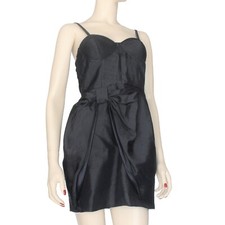 Little Black Bow Dress Bustier Style Size M
