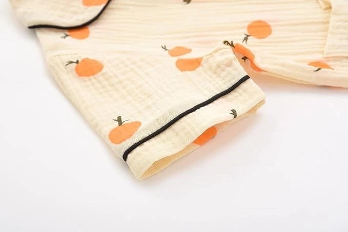 Conjunto de pijama clássico feminino BINIDUCKLING, laranja, tamanho 12Y - Imagem 2 de 4