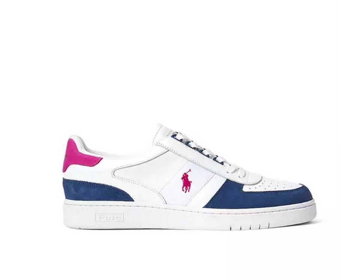 Polo Ralph Lauren Men's Court Low-Top Sneakers Clorblock Leather