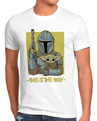 Grogu Way Herren T-Shirt yoda mando kopfgeldjäger