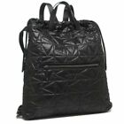 Michael Kors Winnie CNV Drawstring Backpack Metallic Black Logo 35t0uw4b9c