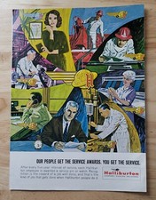 1967 Halliburton STATEMENT OF SERVICE Vintage Print Ad Petroleum Engineer
