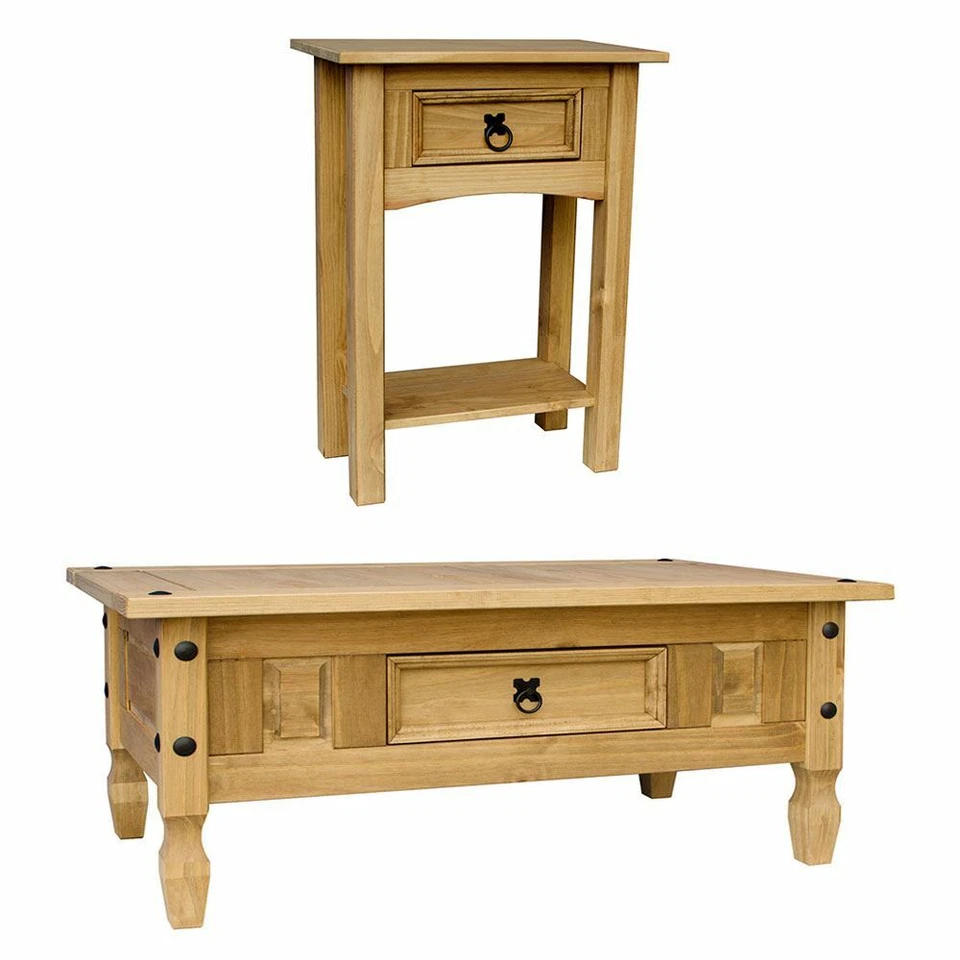 Corona Coffee Table With Drawer Console Table 1 Drawer Furniture Mexican Pine