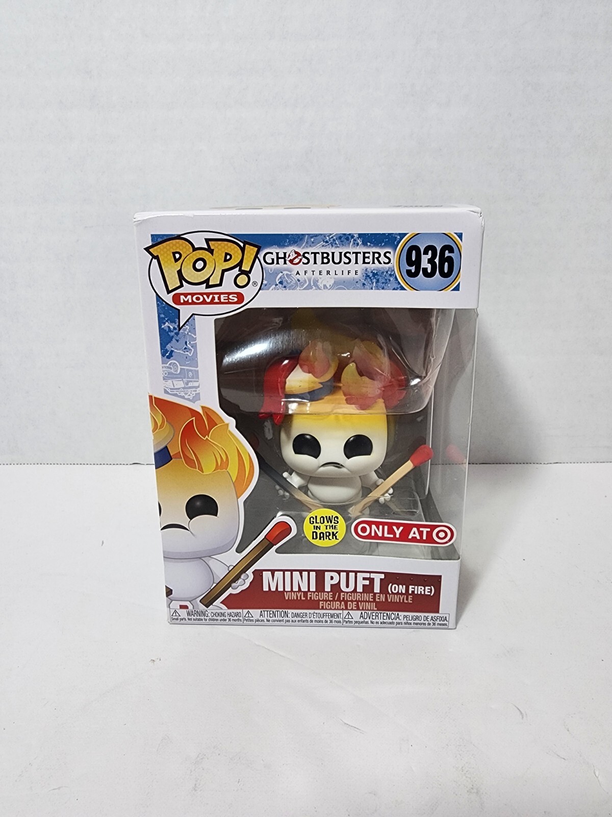 Funko Pop Ghostbusters Mini Puft (On Fire) #936 Glows In Dark Target Exclusive