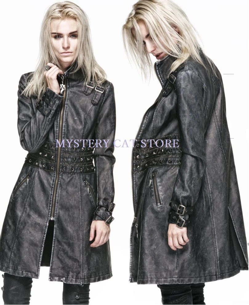 Punk Rave Faux Leather Outer Shell Coats, Jackets & Vests for
