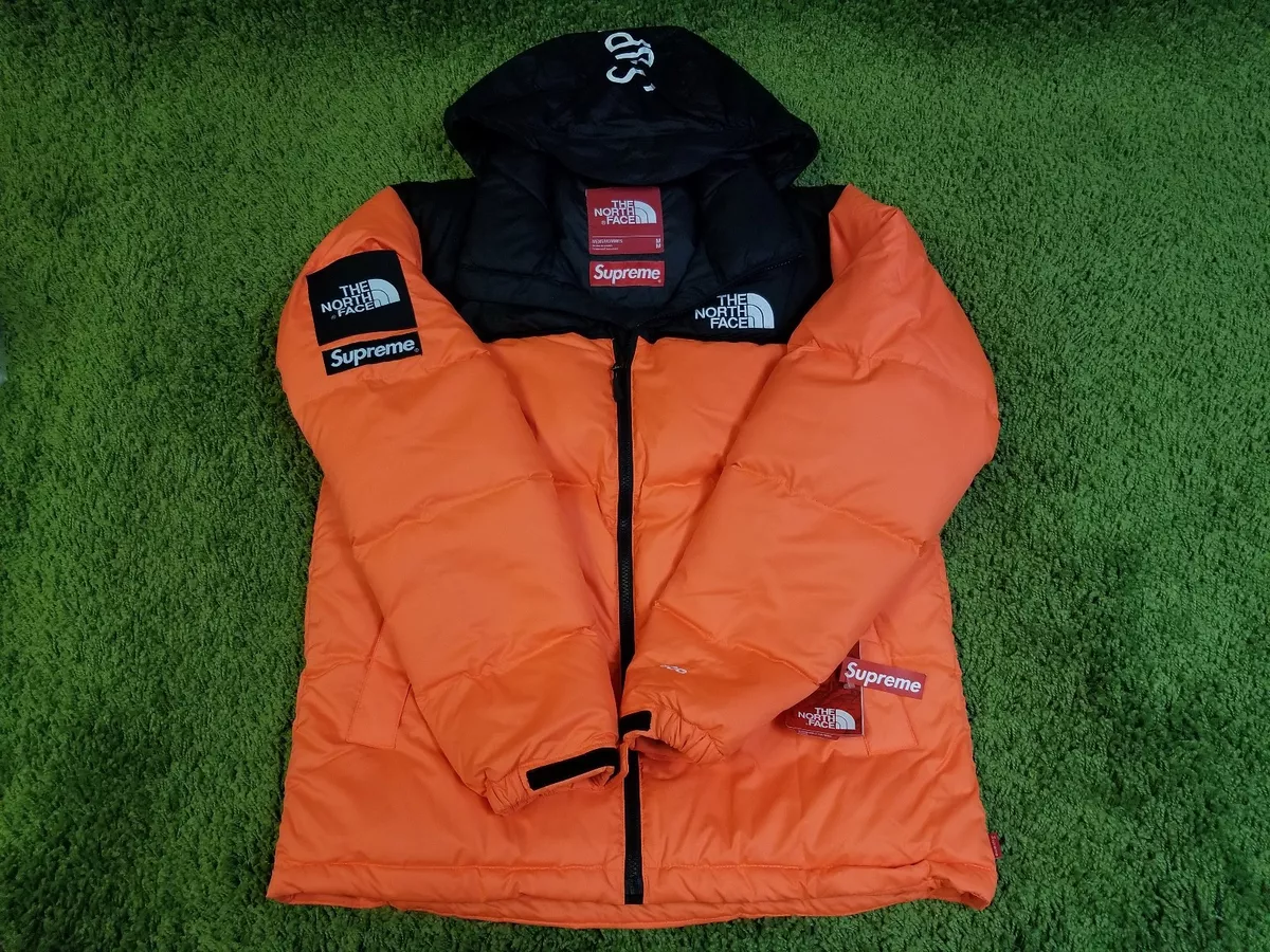 Supreme the north face hotsell nuptse orange