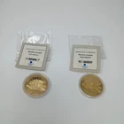 2 American Mint 24k Gold Layered & Platinum 1933 Db Eagle Liberty Coin Replicas