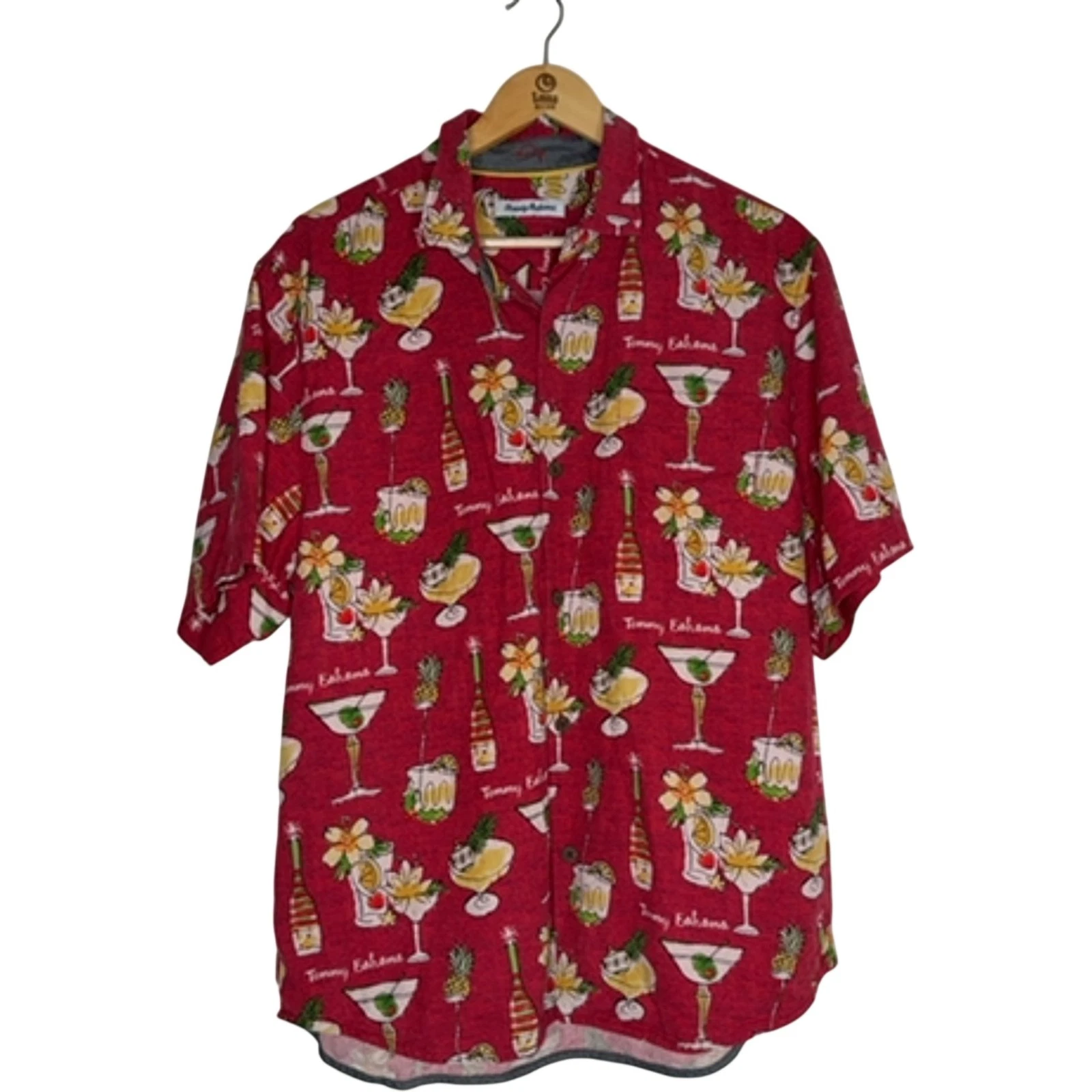 Tommy Bahama Hawaiian Shirt Men's Large Red Silk Cocktail Floral Print
Opens in a new window or tab