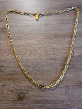 Vintage Ralph Lauren gold-tone ( gold-plated) oval link chain necklace art deco