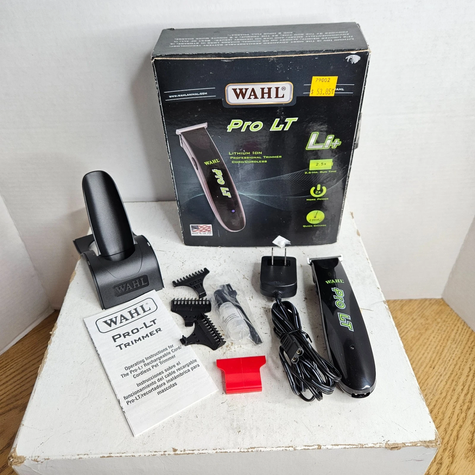 Wahl Professional Pet Dog Pro LT Lithium Ion+ CORDLESS Clipper Trimmer Kit
Opens in a new window or