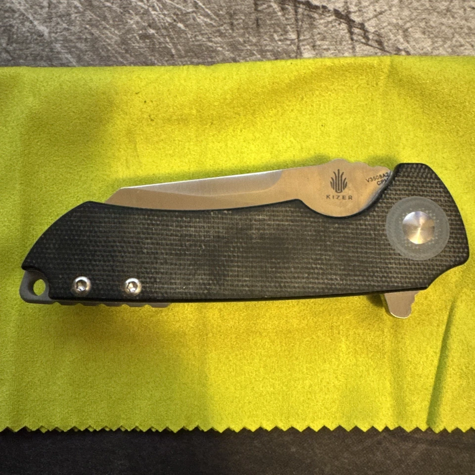 Navaja de bolsillo Kizer Vanguard Critical Mini Micarta CPM 3V V3508A2 Foto 3 de 3