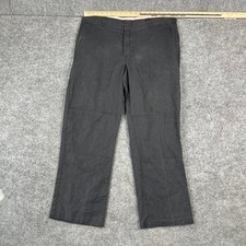 Dickies Relaxed Fit Pants Mens Size 38x30 Black Straight Workwear Casual Classic