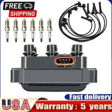 Ignition Coil & Spark Plug & Wire Set For Ford Mustang Ranger Explorer Sport V6