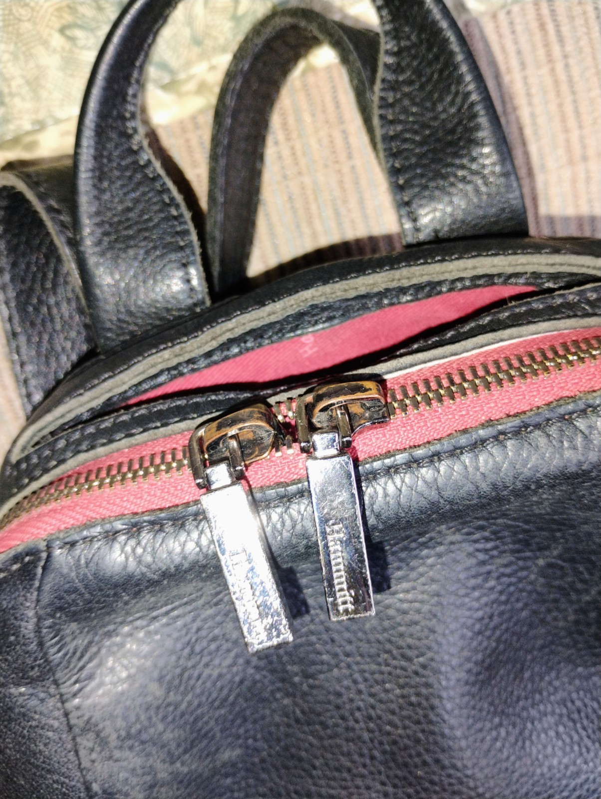 Hammitt Medium Hunter Backpack Black Leather W Re… - image 3